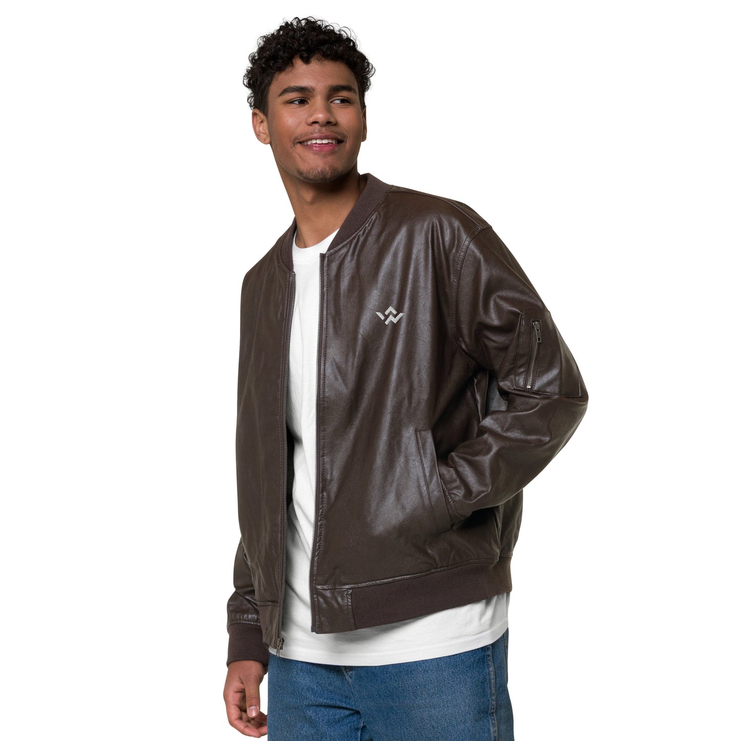 Leather Bomber Jacket