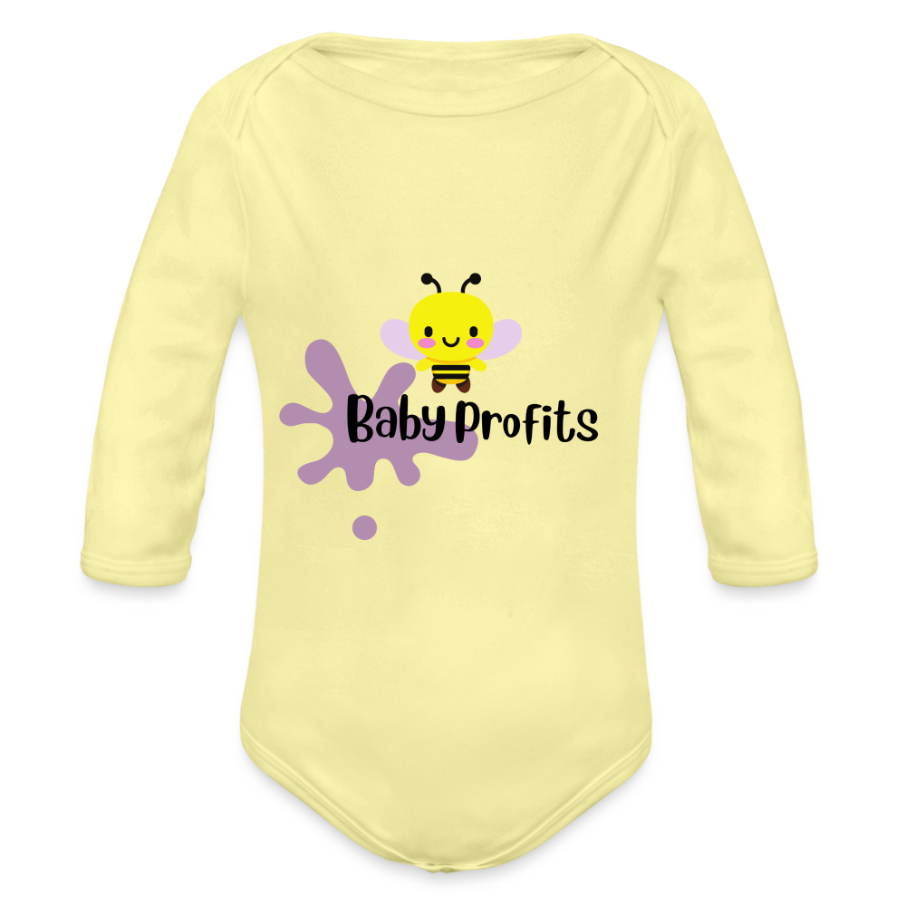 Baby Profits Bodysuit - washed yellow