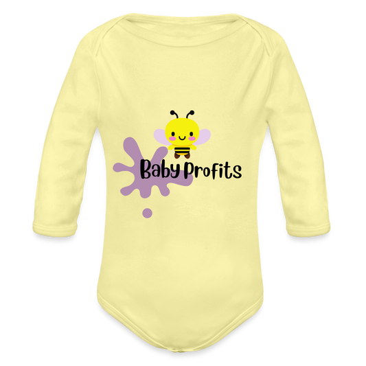 Baby Profits Bodysuit - washed yellow