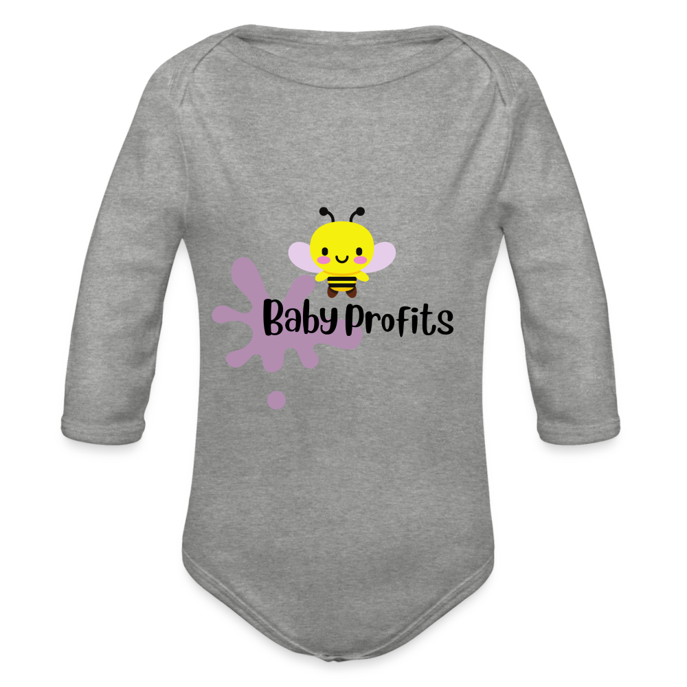 Baby Profits Bodysuit - heather grey