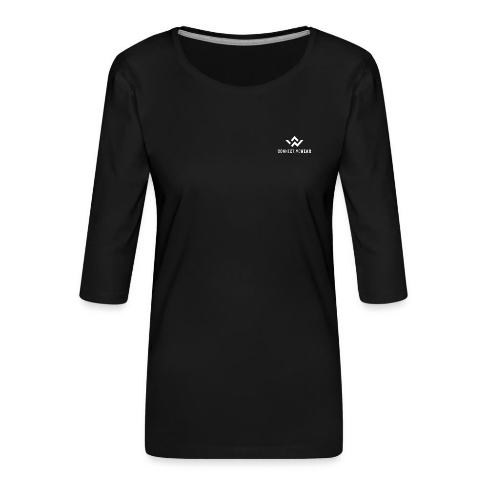 ConnectiveWear Women's Premium 3/4-Sleeve T-Shirt - black