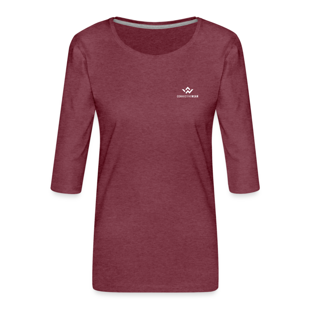 ConnectiveWear Women's Premium 3/4-Sleeve T-Shirt - heather burgundy