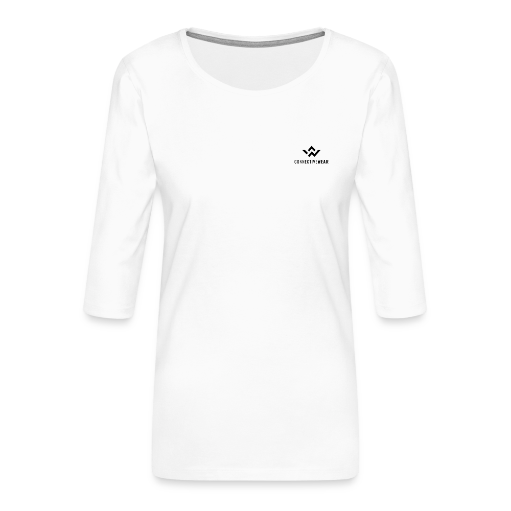 ConnectiveWear Women's Premium 3/4-Sleeve T-Shirt - white