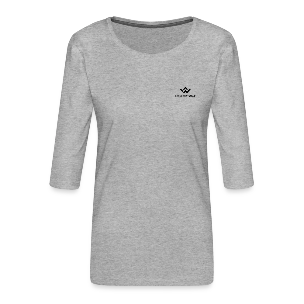 ConnectiveWear Women's Premium 3/4-Sleeve T-Shirt - heather grey