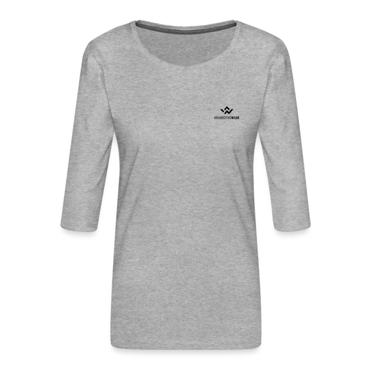 ConnectiveWear Women's Premium 3/4-Sleeve T-Shirt - heather grey