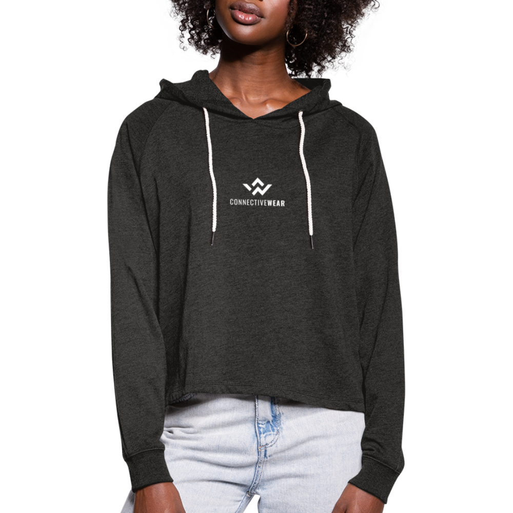 ConnectiveWear Women’s Cropped Hoodie - charcoal grey