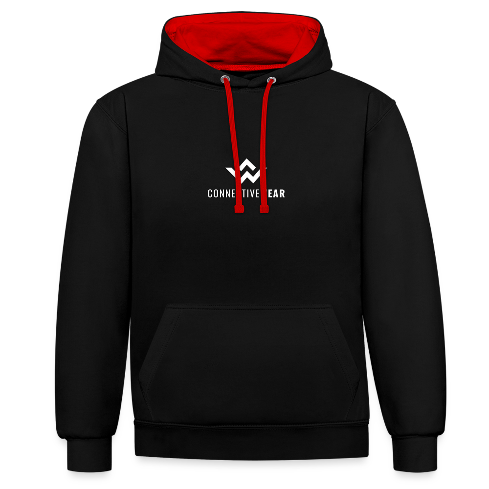 ConnectiveWear Contrast Colour Hoodie - black/red