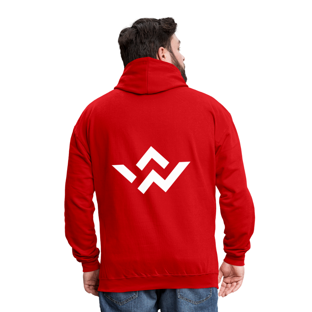 ConnectiveWear Contrast Colour Hoodie - red/white