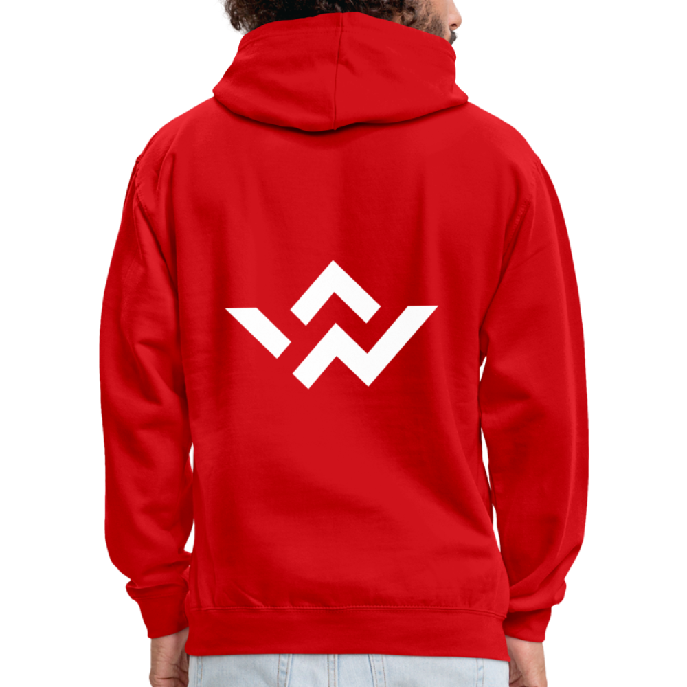 ConnectiveWear Contrast Colour Hoodie - red/white