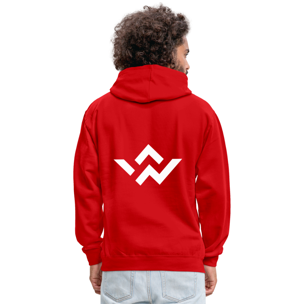 ConnectiveWear Contrast Colour Hoodie - red/white