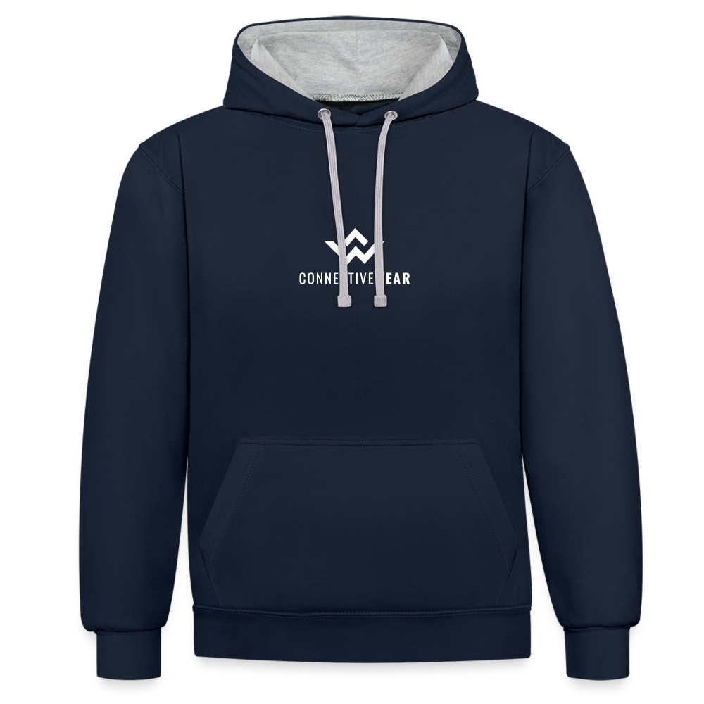 ConnectiveWear Contrast Colour Hoodie - navy/heather grey