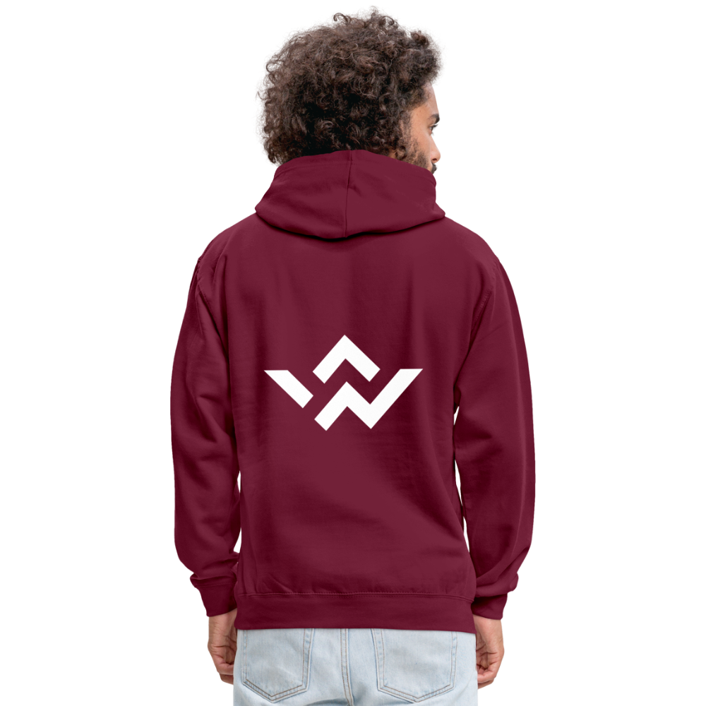 ConnectiveWear Contrast Colour Hoodie - burgundy/charcoal