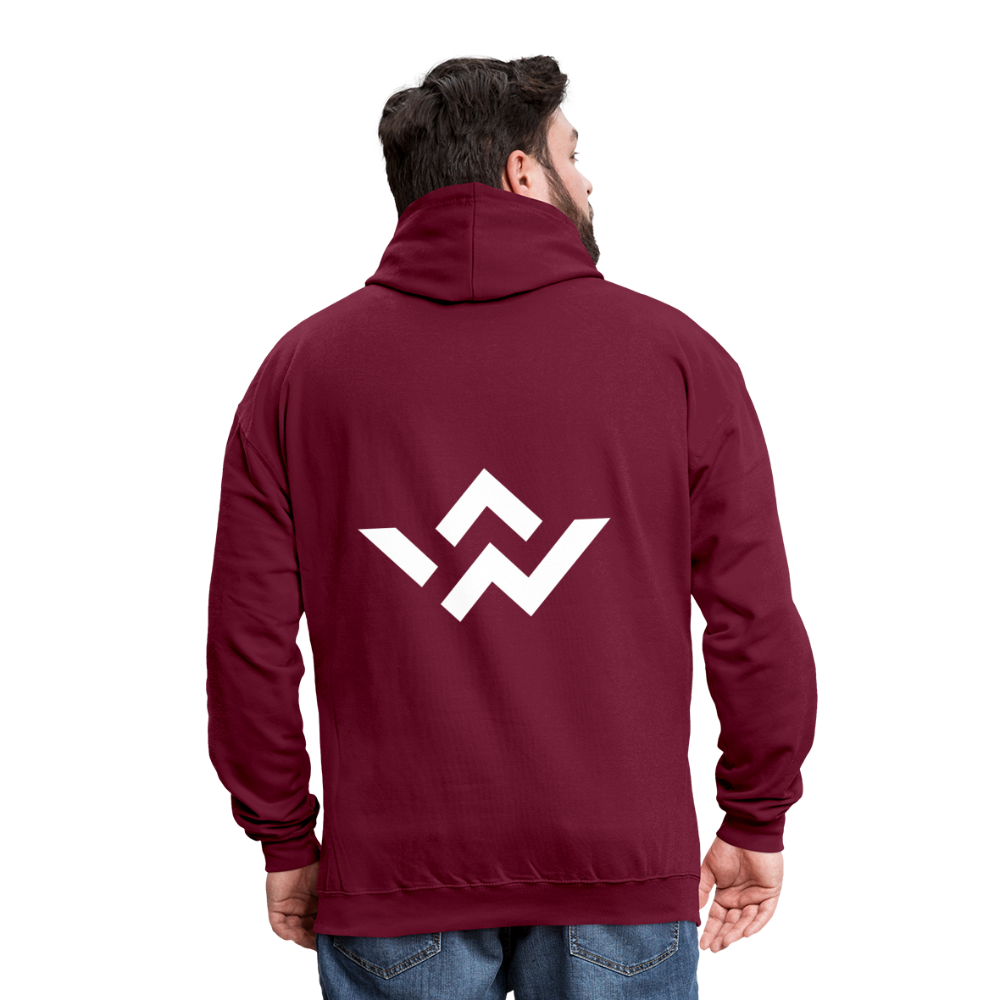 ConnectiveWear Contrast Colour Hoodie - burgundy/charcoal