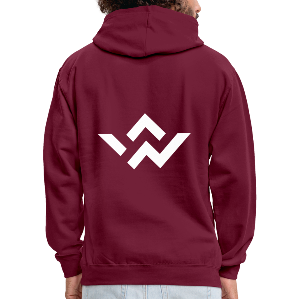 ConnectiveWear Contrast Colour Hoodie - burgundy/charcoal