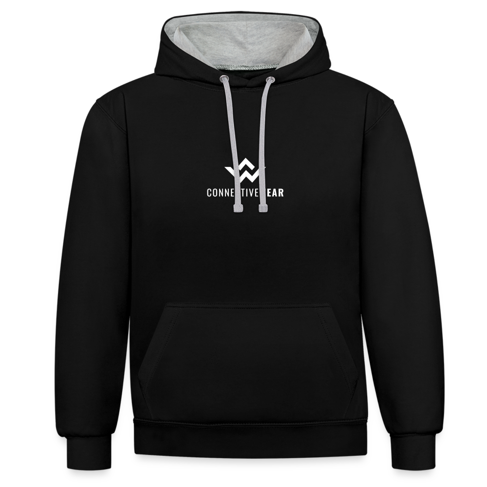 ConnectiveWear Contrast Colour Hoodie - black/heather grey