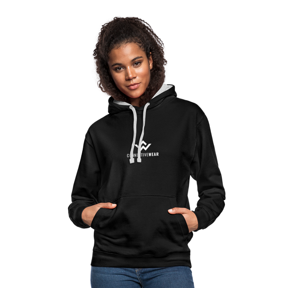 ConnectiveWear Contrast Colour Hoodie - black/heather grey