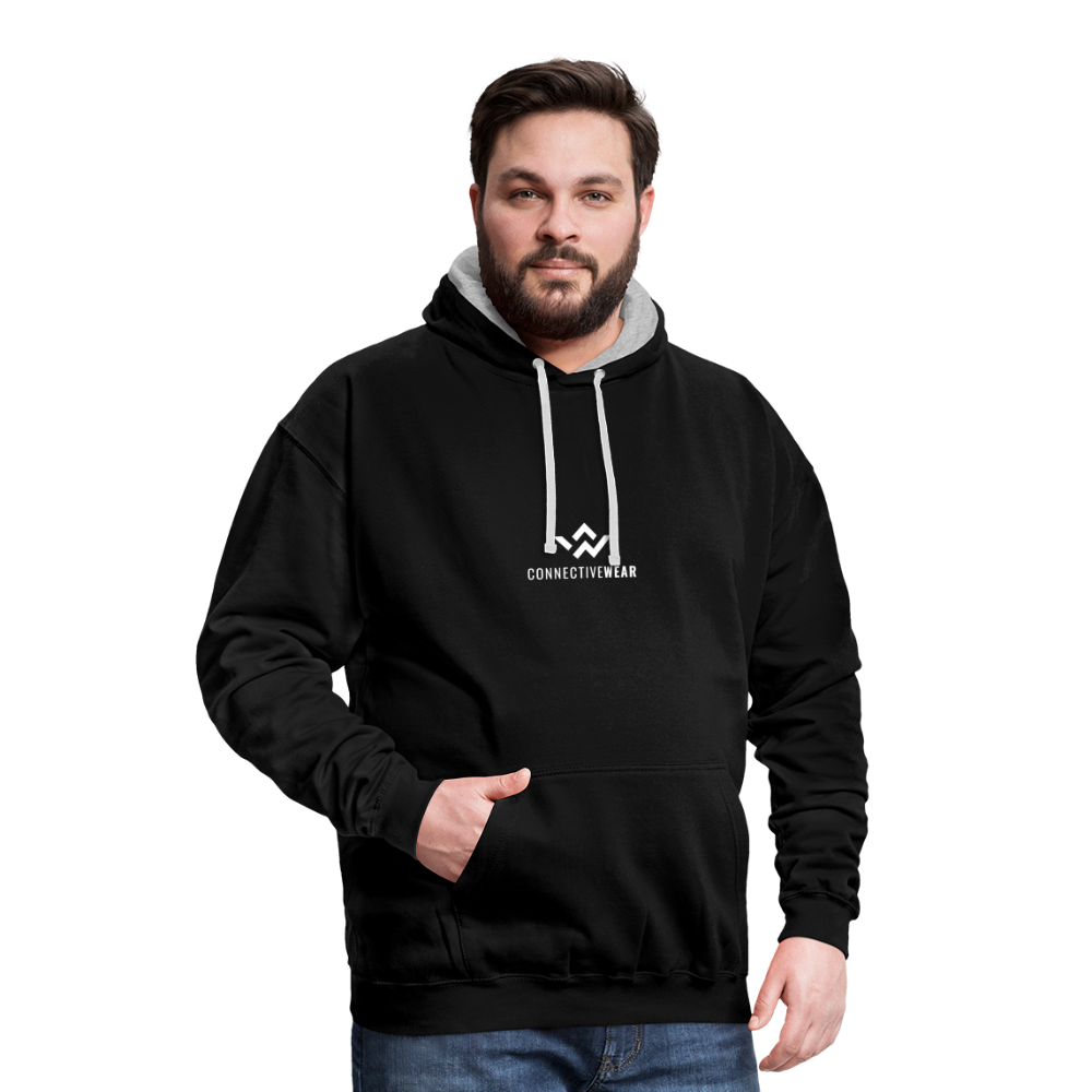 ConnectiveWear Contrast Colour Hoodie - black/heather grey