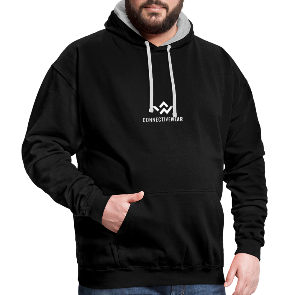 ConnectiveWear Contrast Colour Hoodie - black/heather grey