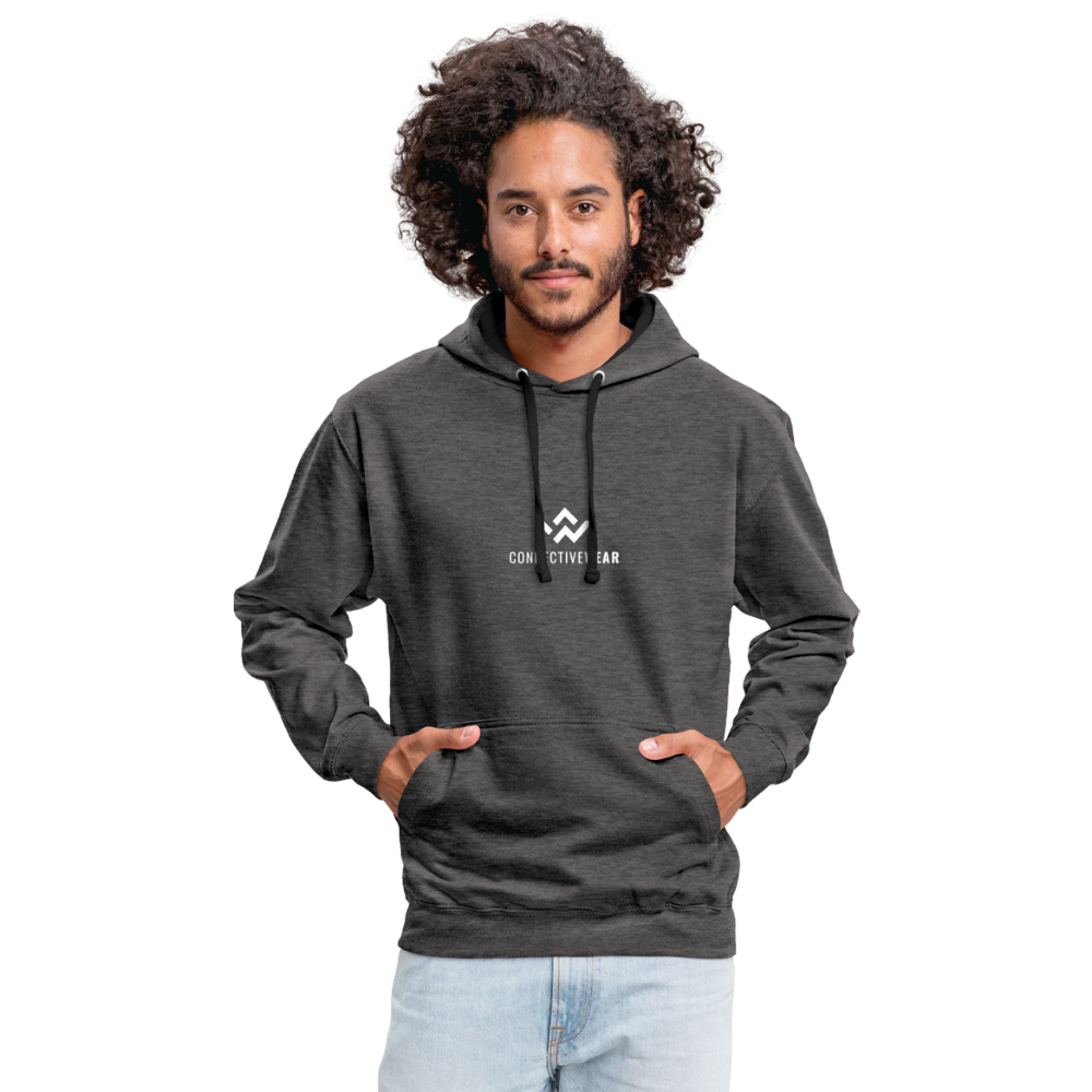 ConnectiveWear Contrast Colour Hoodie - charcoal/black