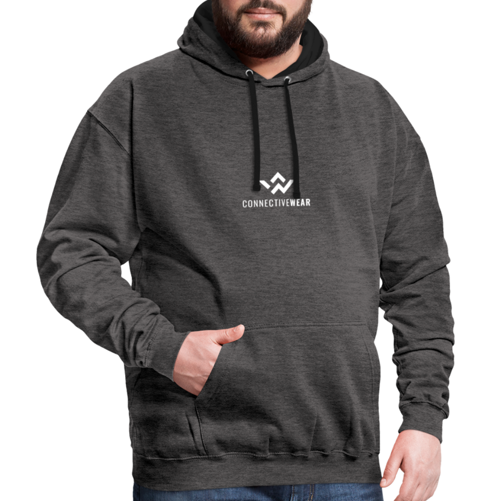 ConnectiveWear Contrast Colour Hoodie - charcoal/black