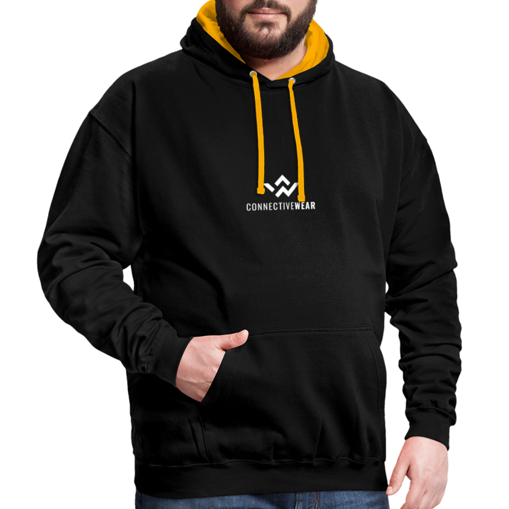 ConnectiveWear Contrast Colour Hoodie - black/gold