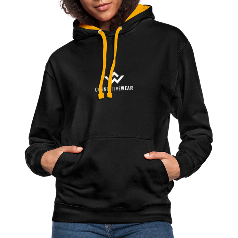 ConnectiveWear Contrast Colour Hoodie - black/gold