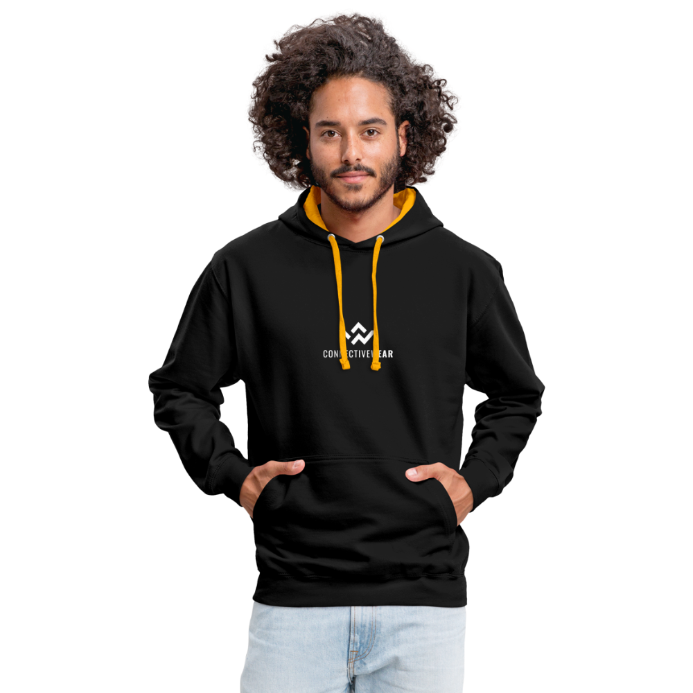 ConnectiveWear Contrast Colour Hoodie - black/gold