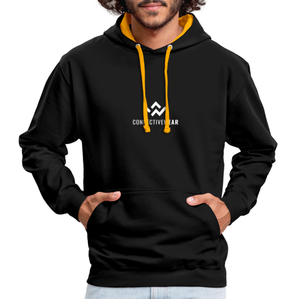 ConnectiveWear Contrast Colour Hoodie - black/gold