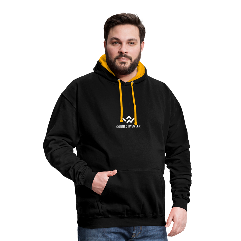 ConnectiveWear Contrast Colour Hoodie - black/gold