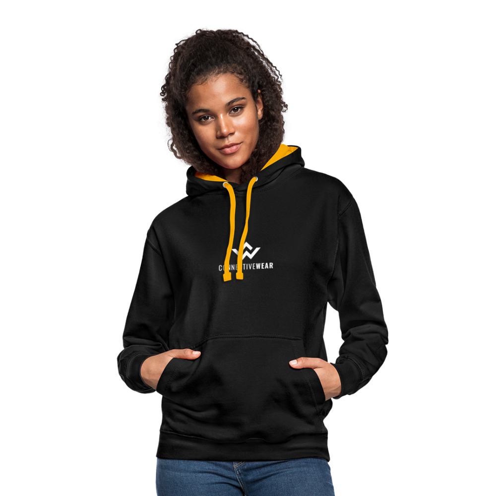 ConnectiveWear Contrast Colour Hoodie - black/gold