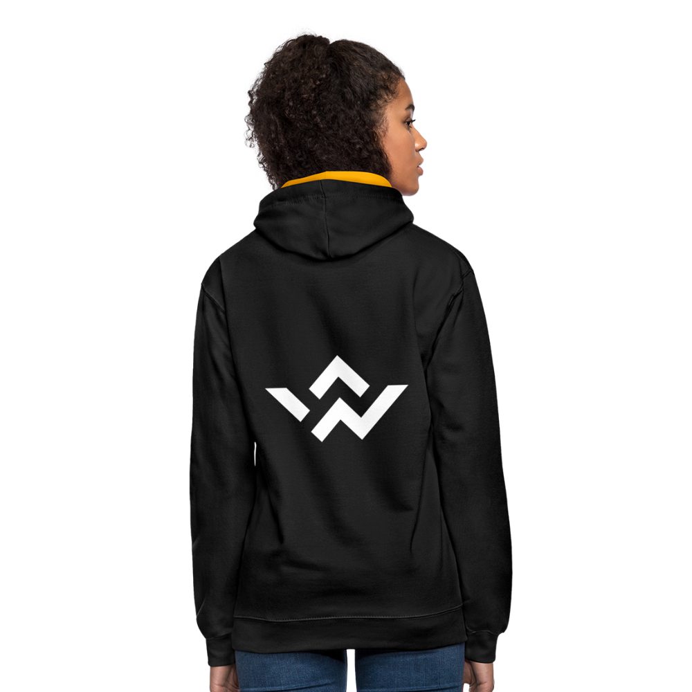 ConnectiveWear Contrast Colour Hoodie - black/gold