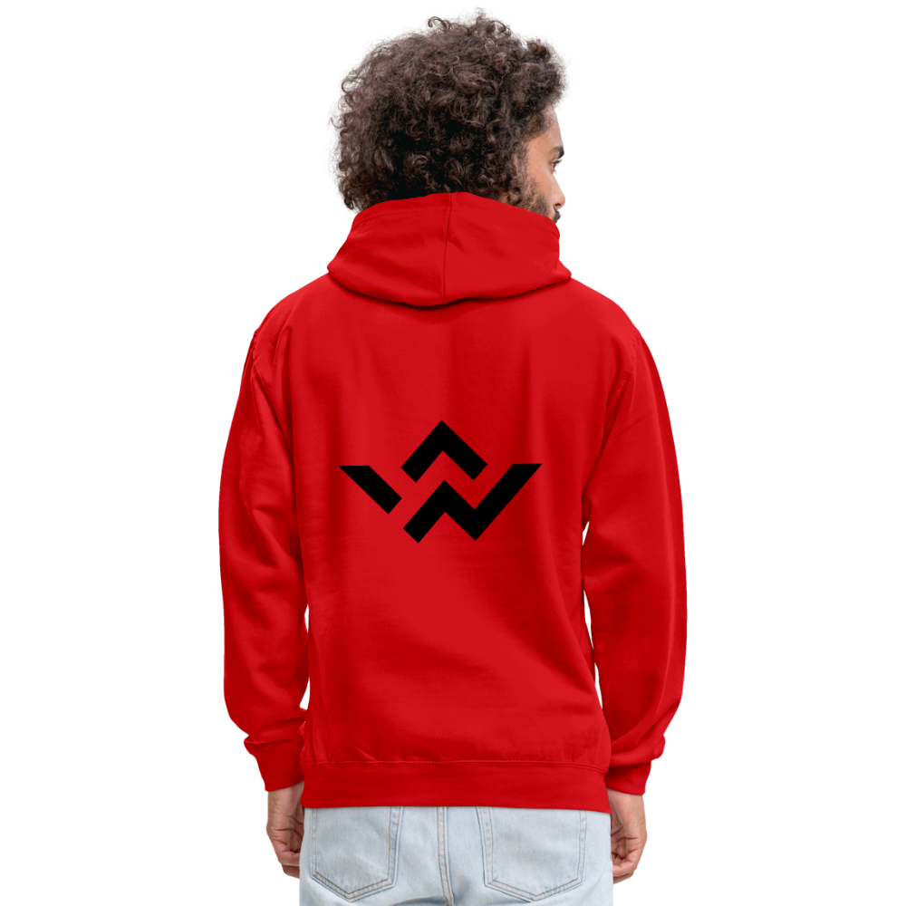 ConnectiveWear Contrast Colour Hoodie - red/white