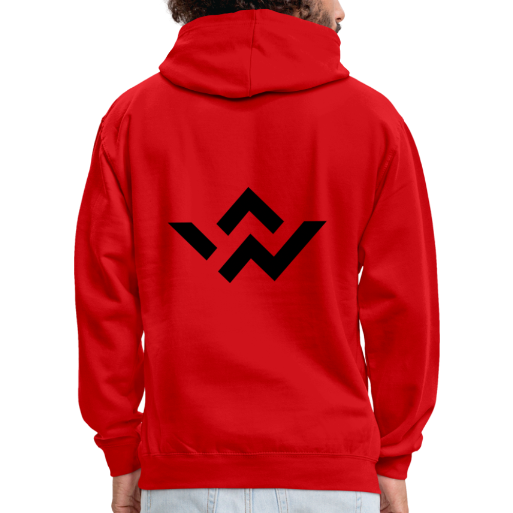 ConnectiveWear Contrast Colour Hoodie - red/white