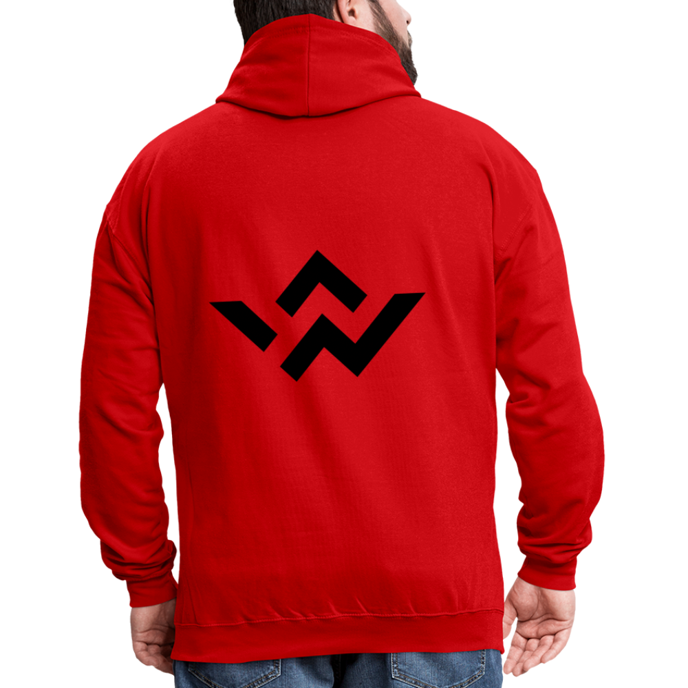 ConnectiveWear Contrast Colour Hoodie - red/white