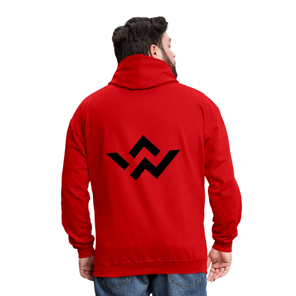 ConnectiveWear Contrast Colour Hoodie - red/white