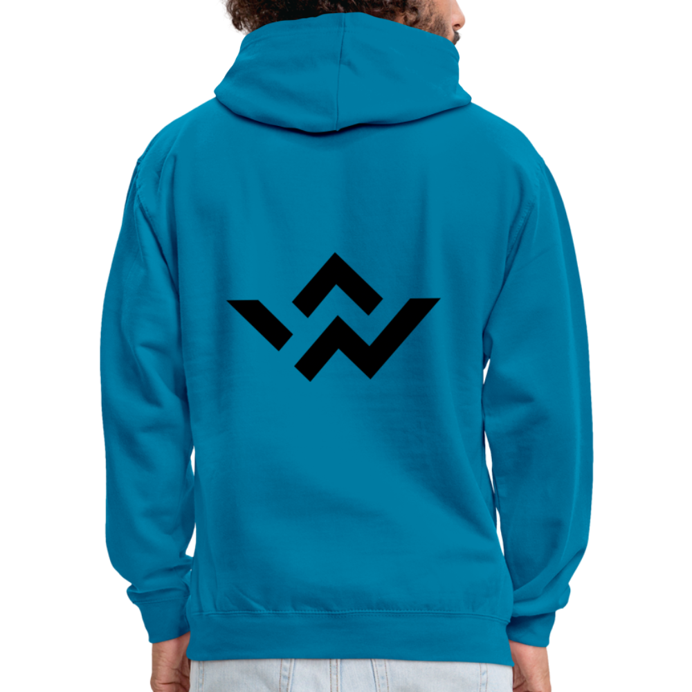 ConnectiveWear Contrast Colour Hoodie - peacock blue/heather grey