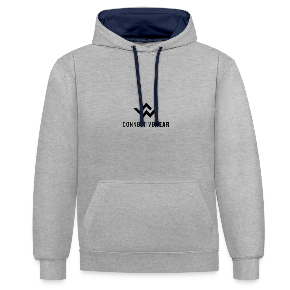 ConnectiveWear Contrast Colour Hoodie - heather grey/navy