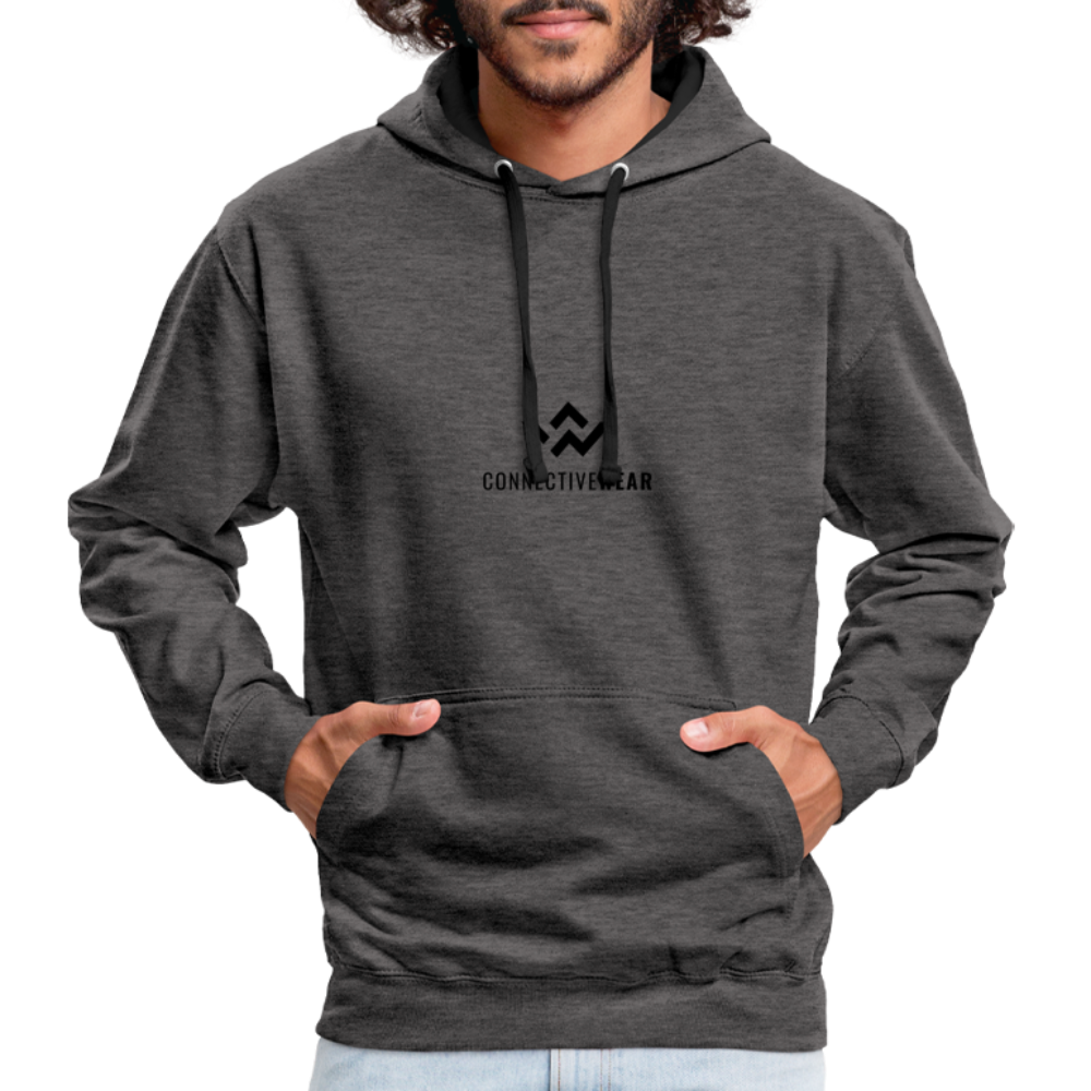 ConnectiveWear Contrast Colour Hoodie - charcoal/black