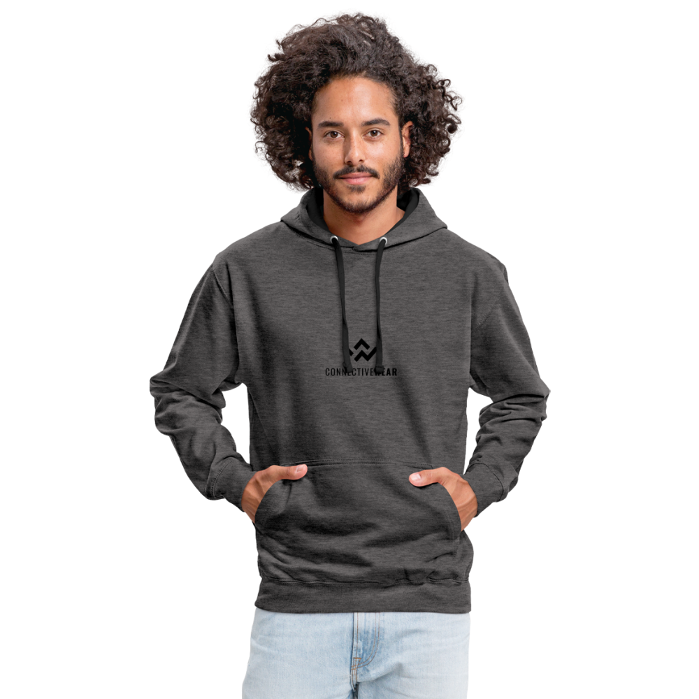 ConnectiveWear Contrast Colour Hoodie - charcoal/black