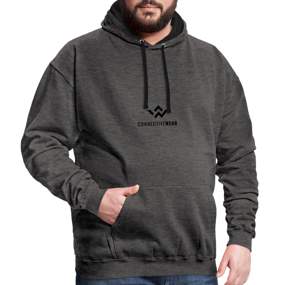 ConnectiveWear Contrast Colour Hoodie - charcoal/black