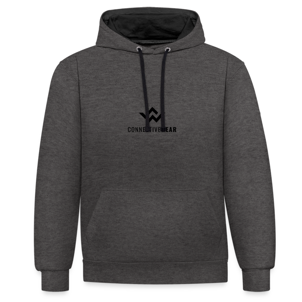 ConnectiveWear Contrast Colour Hoodie - charcoal/black