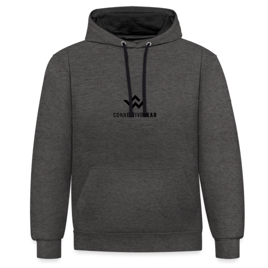 ConnectiveWear Contrast Colour Hoodie - charcoal/black