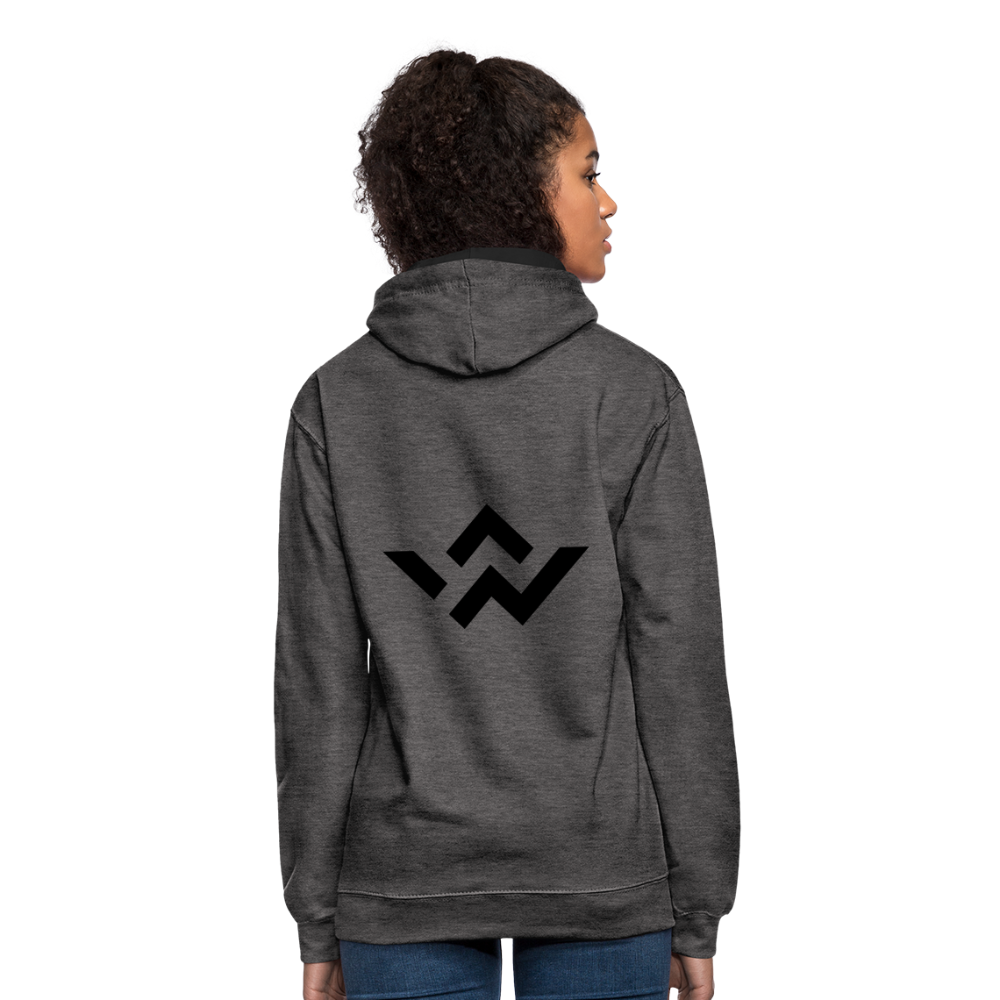 ConnectiveWear Contrast Colour Hoodie - charcoal/black