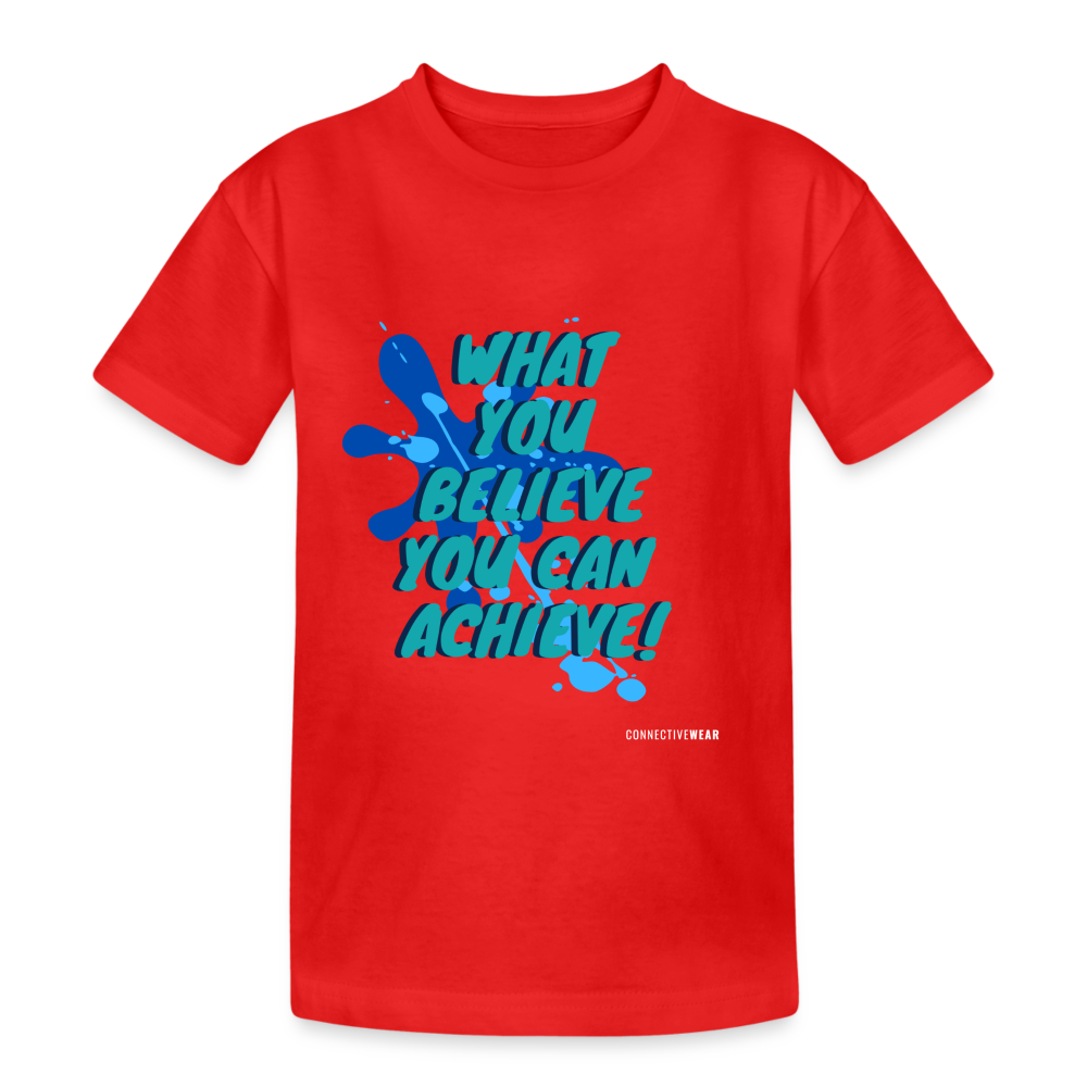 What you believe you can Achieve! Kids’ Heavy Cotton T-Shirt - red