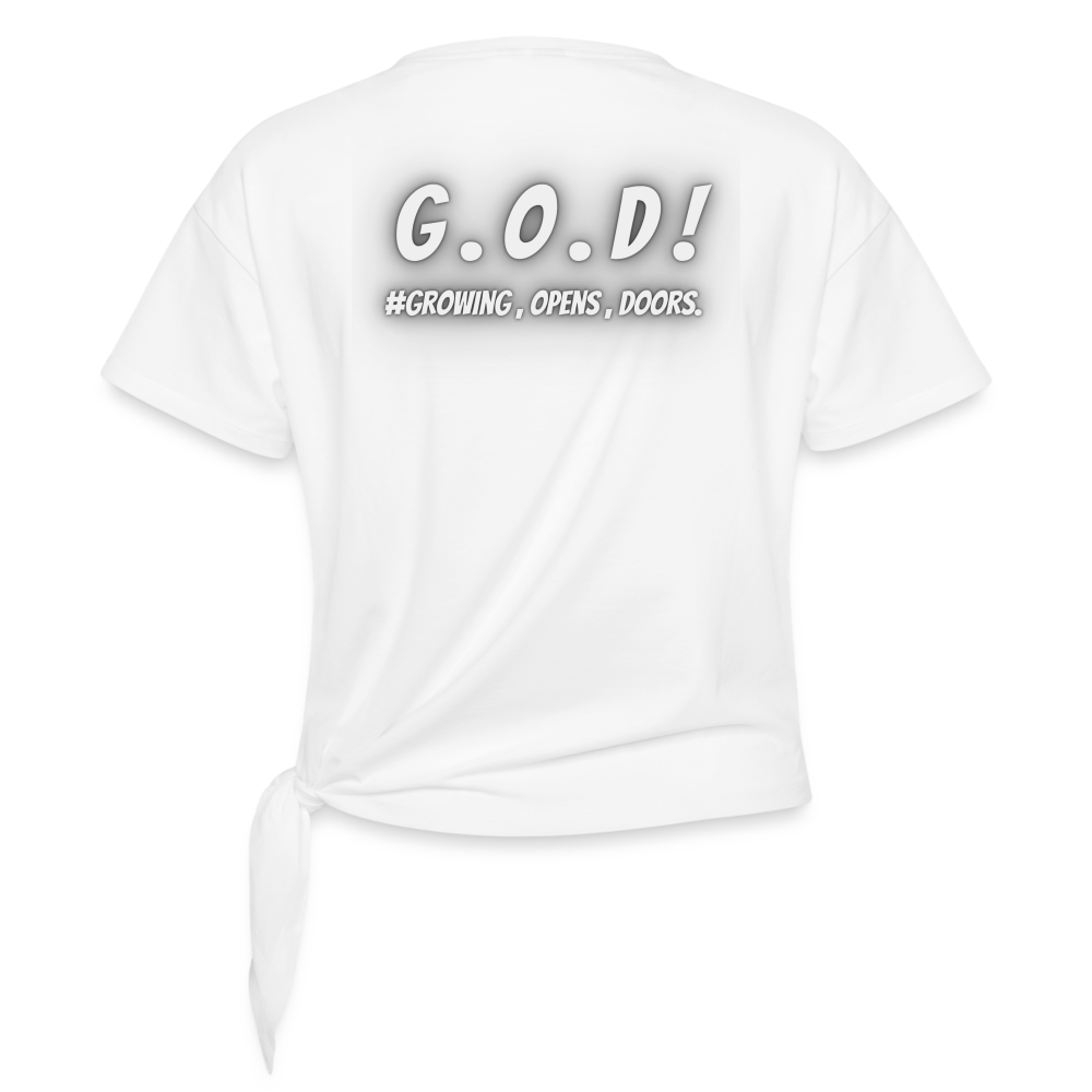 G.O.D! Women’s Knotted T-Shirt - white