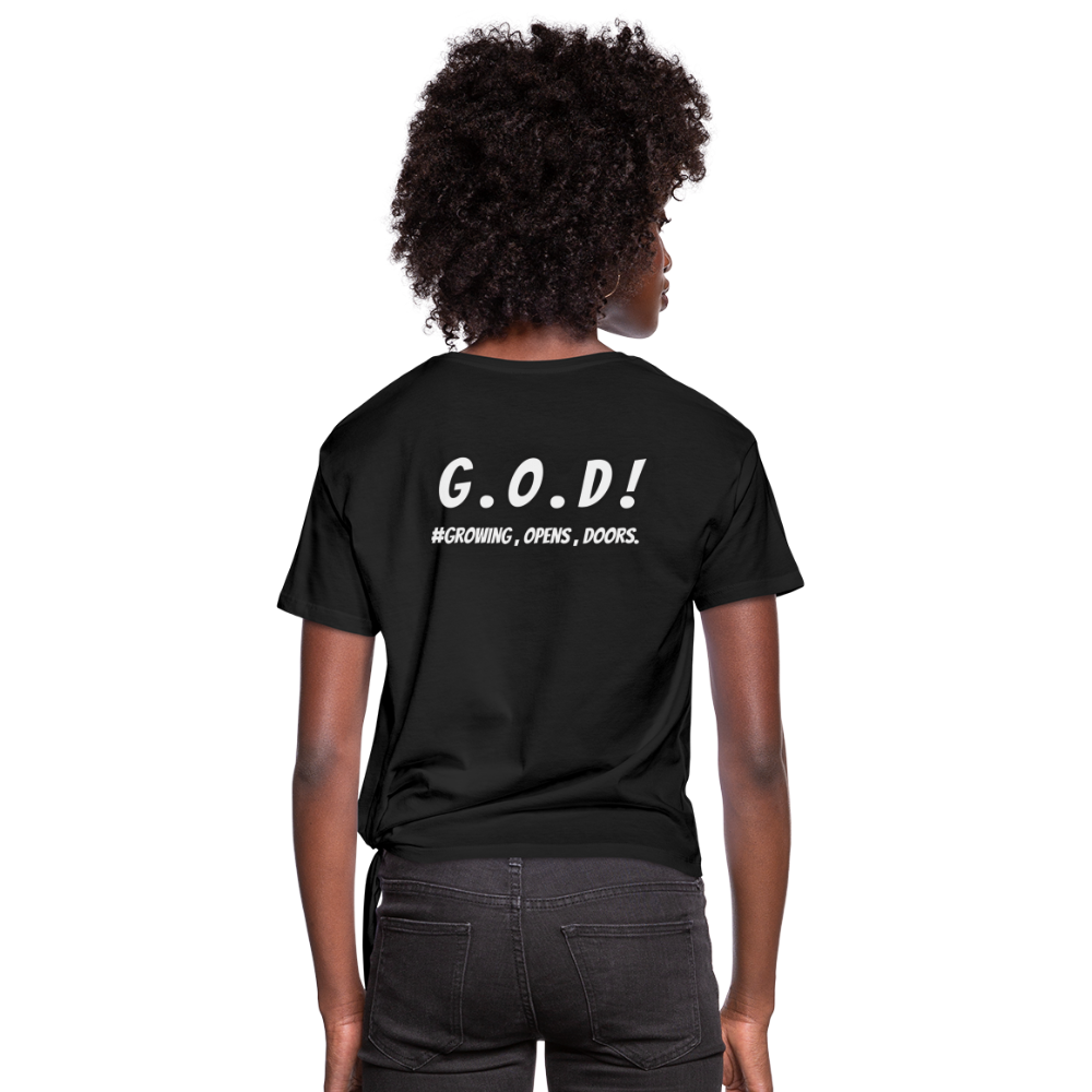 G.O.D! Women’s Knotted T-Shirt - black