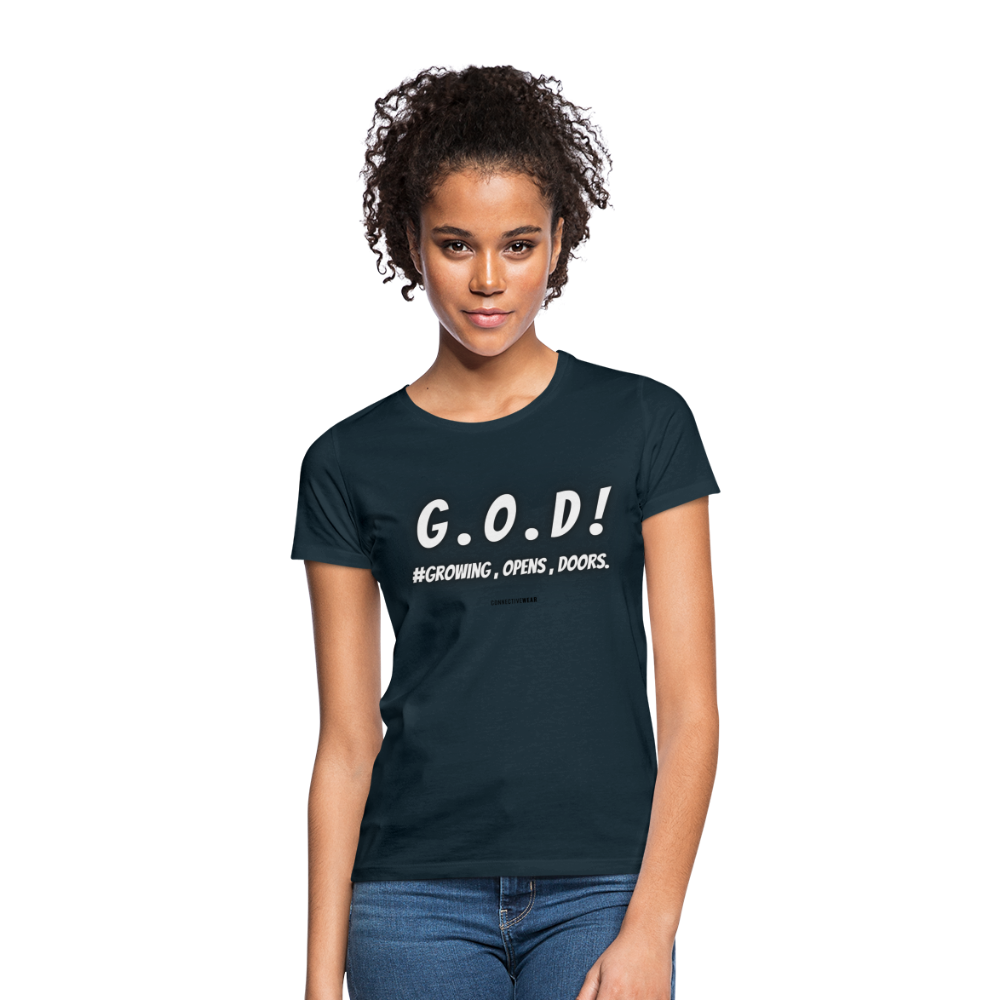 G . O . D ! Women's T-Shirt - navy