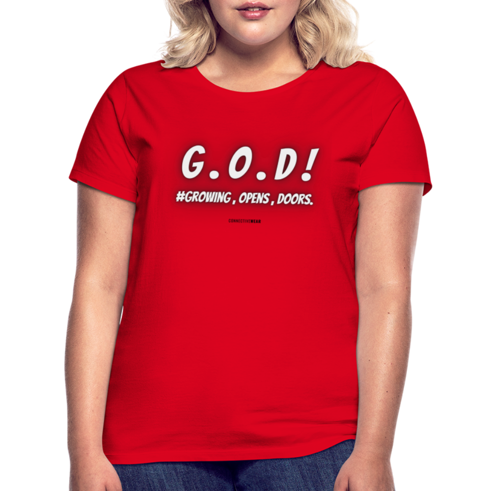 G . O . D ! Women's T-Shirt - red