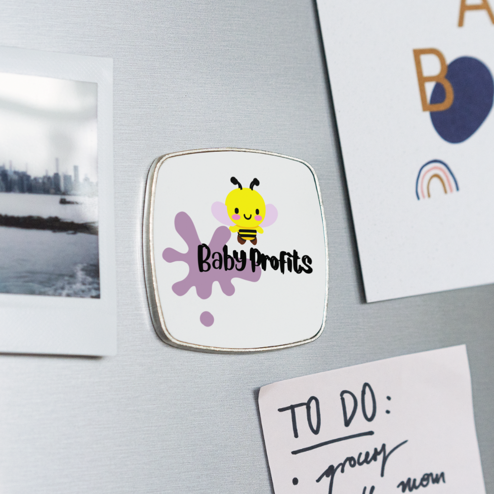 Baby Profits Magnet - white